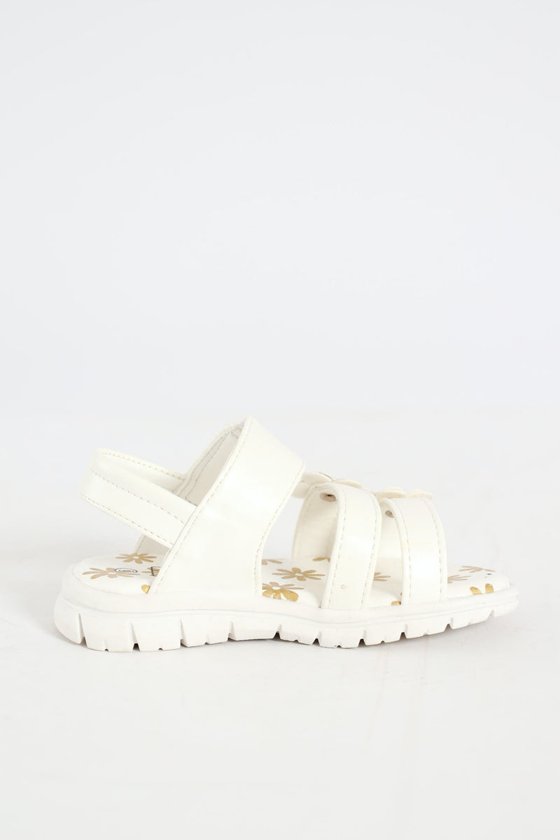 Pre-Girls Multi Strap Comfort Sandal - White