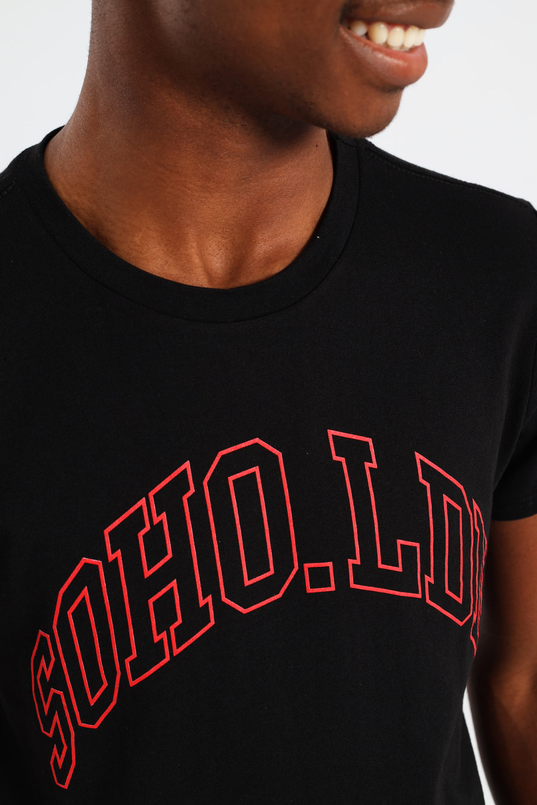 Boys Soho London Print Tee - Black