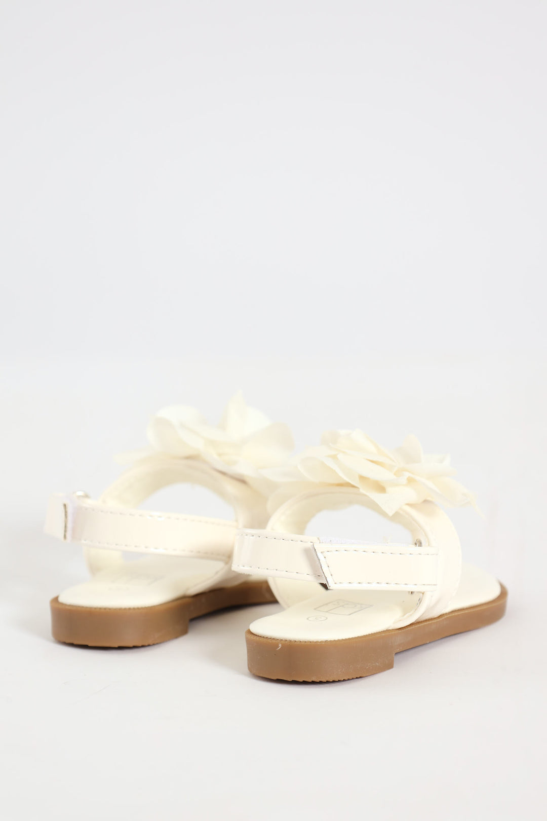 Pre-Girls Flower Thong Sandal - Ecru