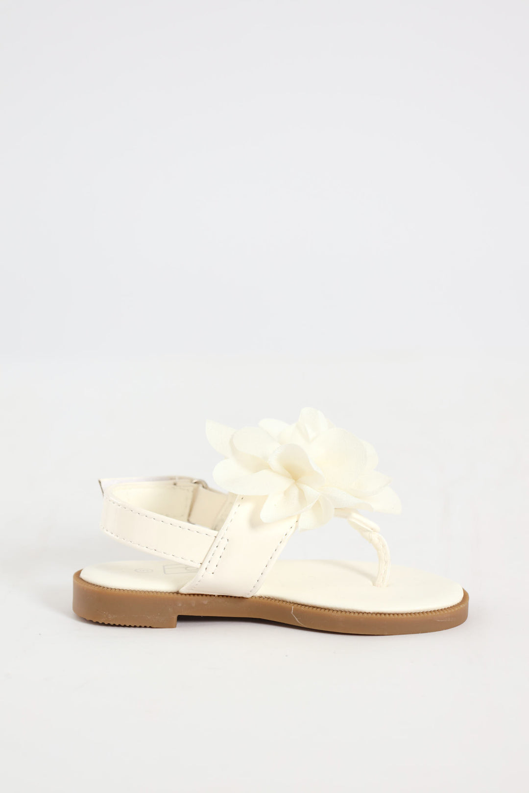 Pre-Girls Flower Thong Sandal - Ecru