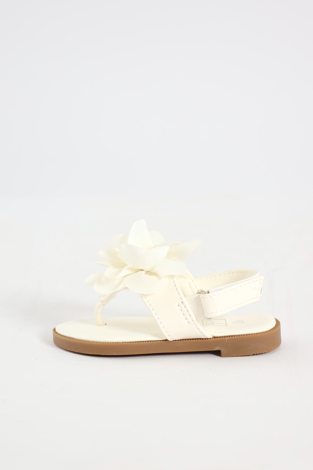 Pre-Girls Flower Thong Sandal - Ecru