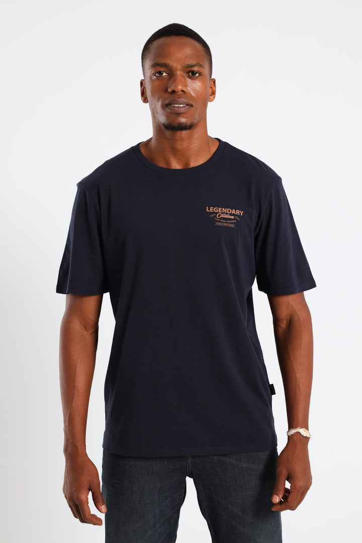 Catalina Front & Back Tee - Navy