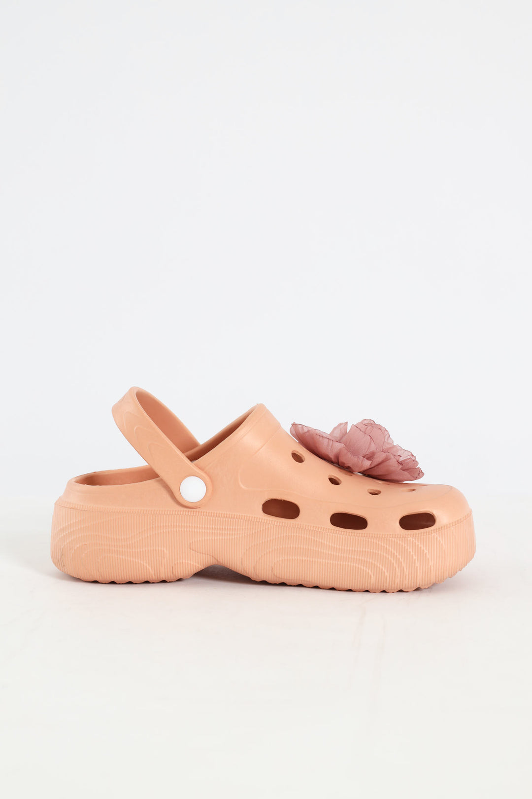 Bumper With Floral Detail Clog - Mink