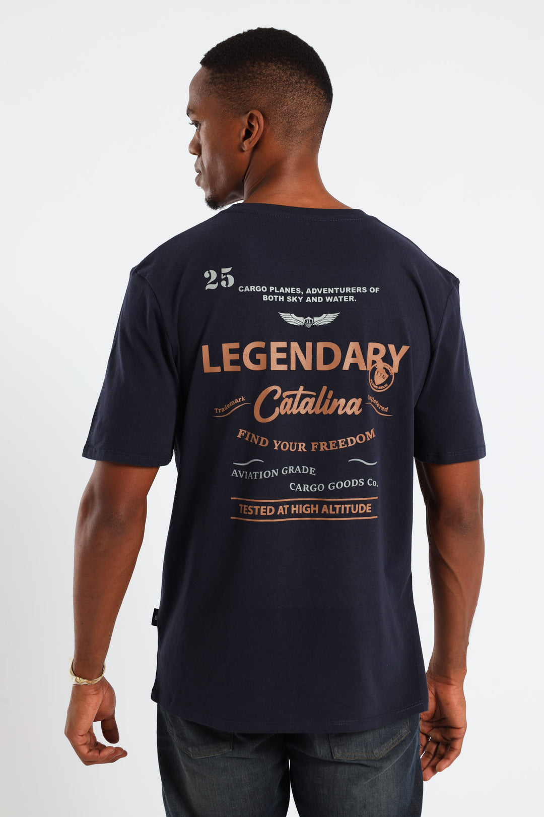 Catalina Front & Back Tee - Navy