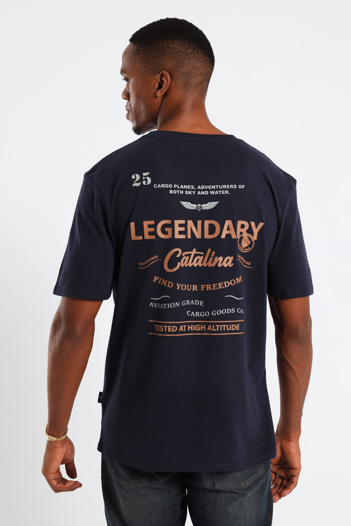 Catalina Front & Back Tee - Navy