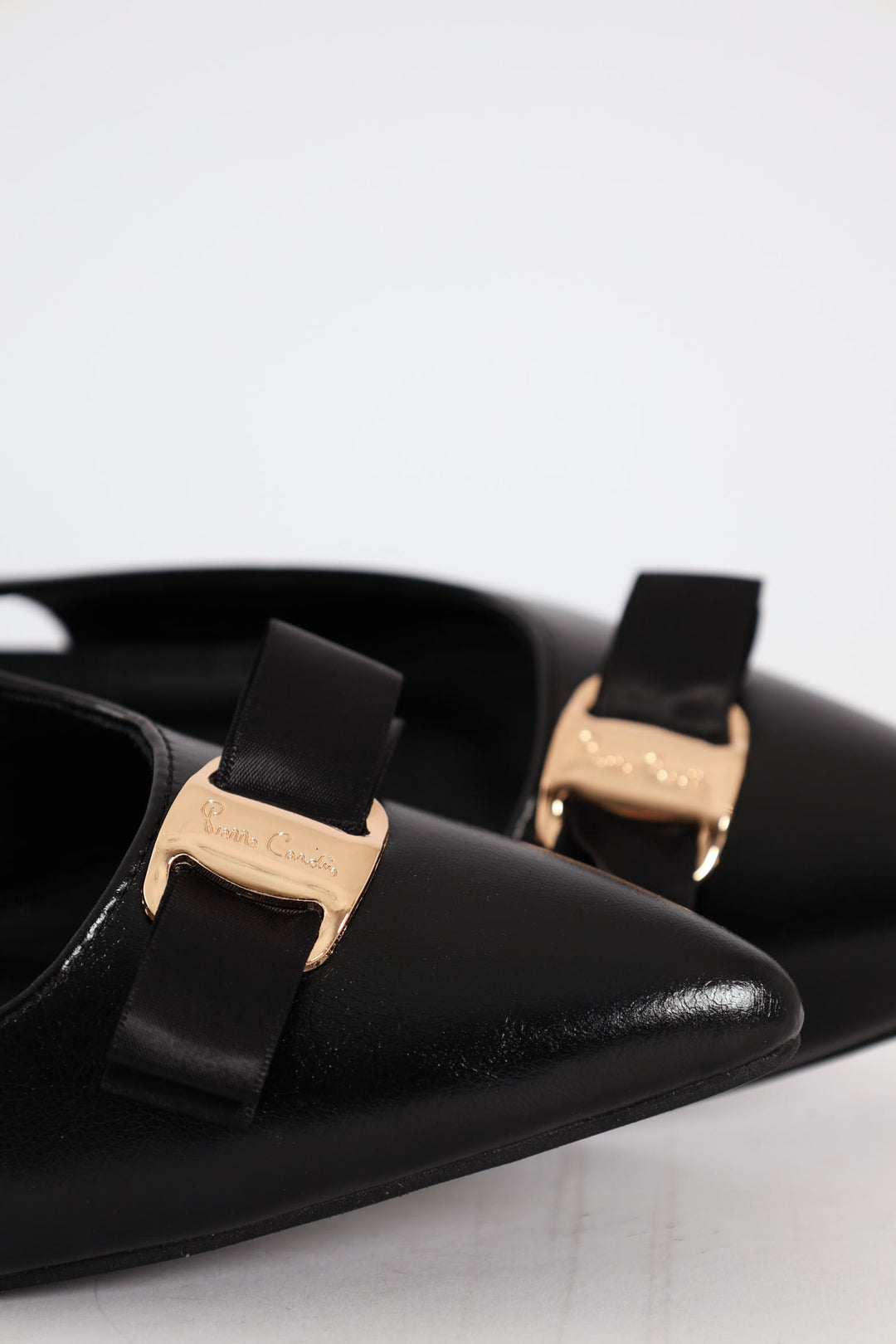 Bow Slingback Kitten Heel - Black