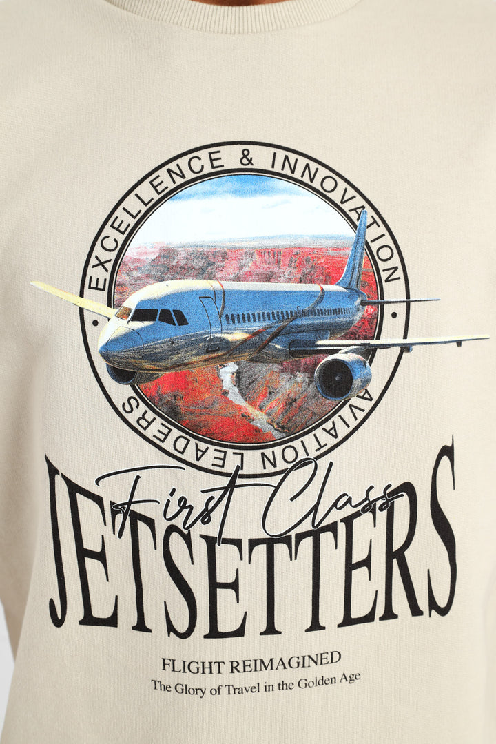 Boys Jet Setter Top - Light Stone