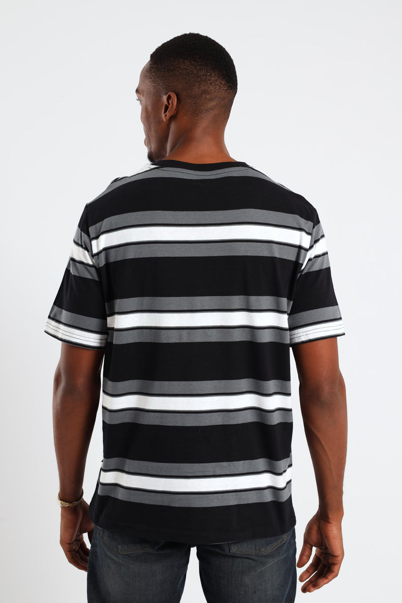 Multi Stripe Tee - Black