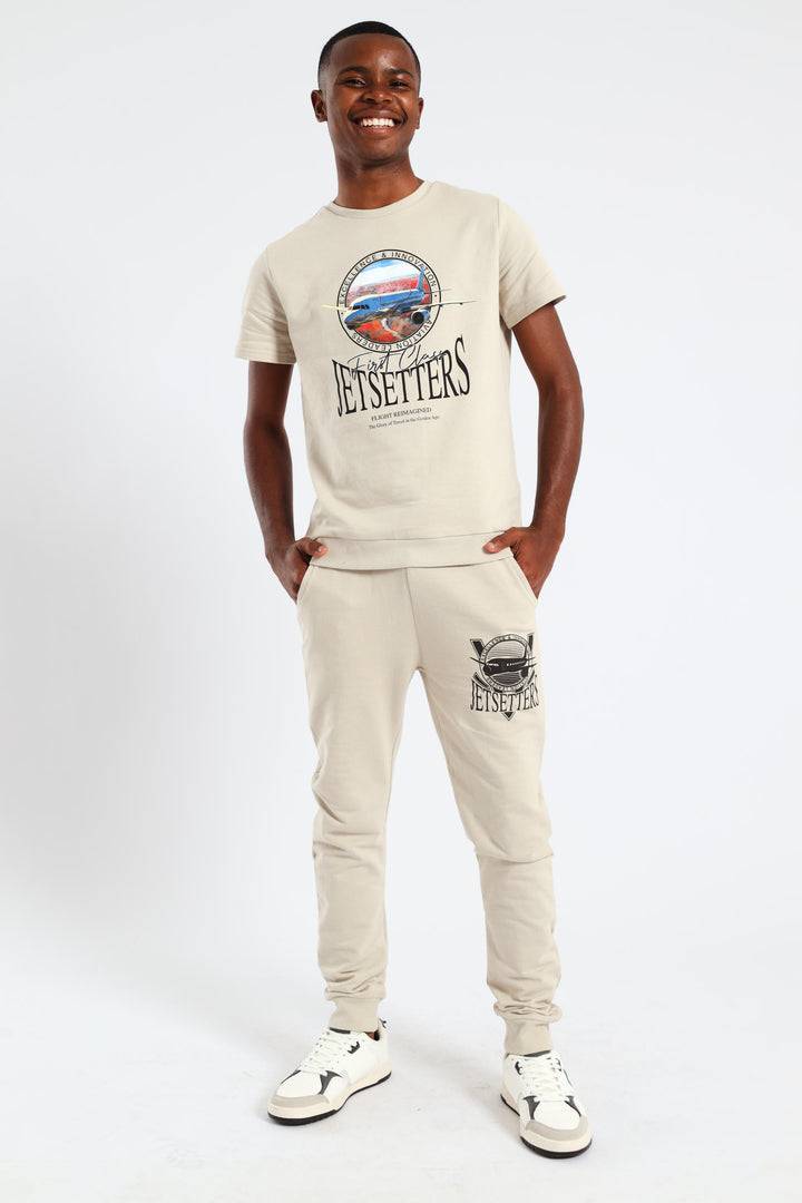 Boys Jet Setter Pants - Light Stone