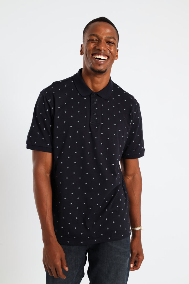 Arrowhead Print Golfer - Navy
