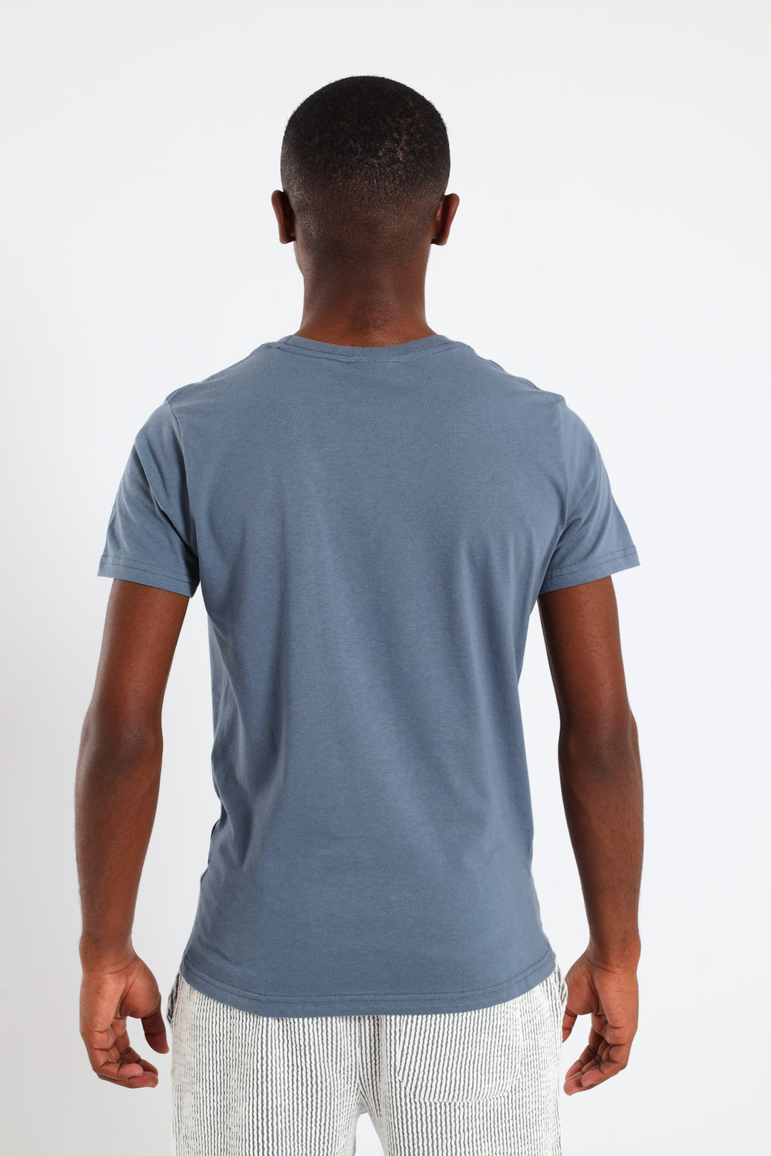 Boys Basketball Photo Printed Tee - Blue