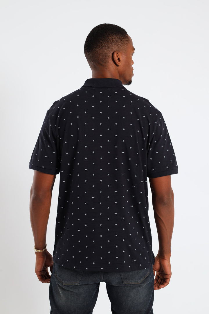 Arrowhead Print Golfer - Navy