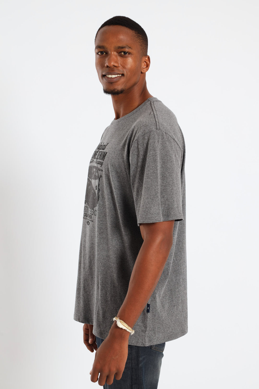 Camper Road Trip Photo Tee - Charcoal Melange