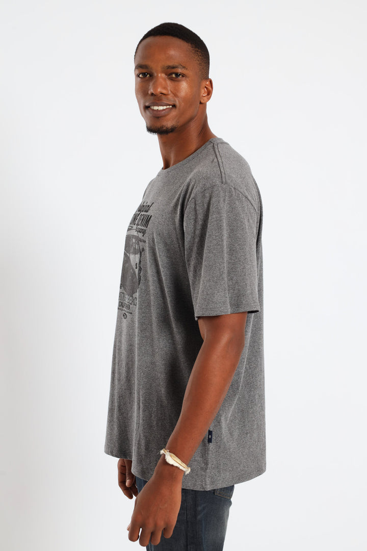 Camper Road Trip Photo Tee - Charcoal Melange