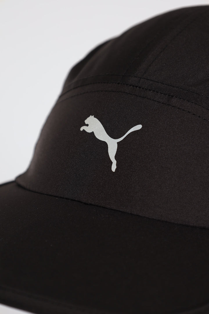 Essential Running 5 Panel Cap - Black