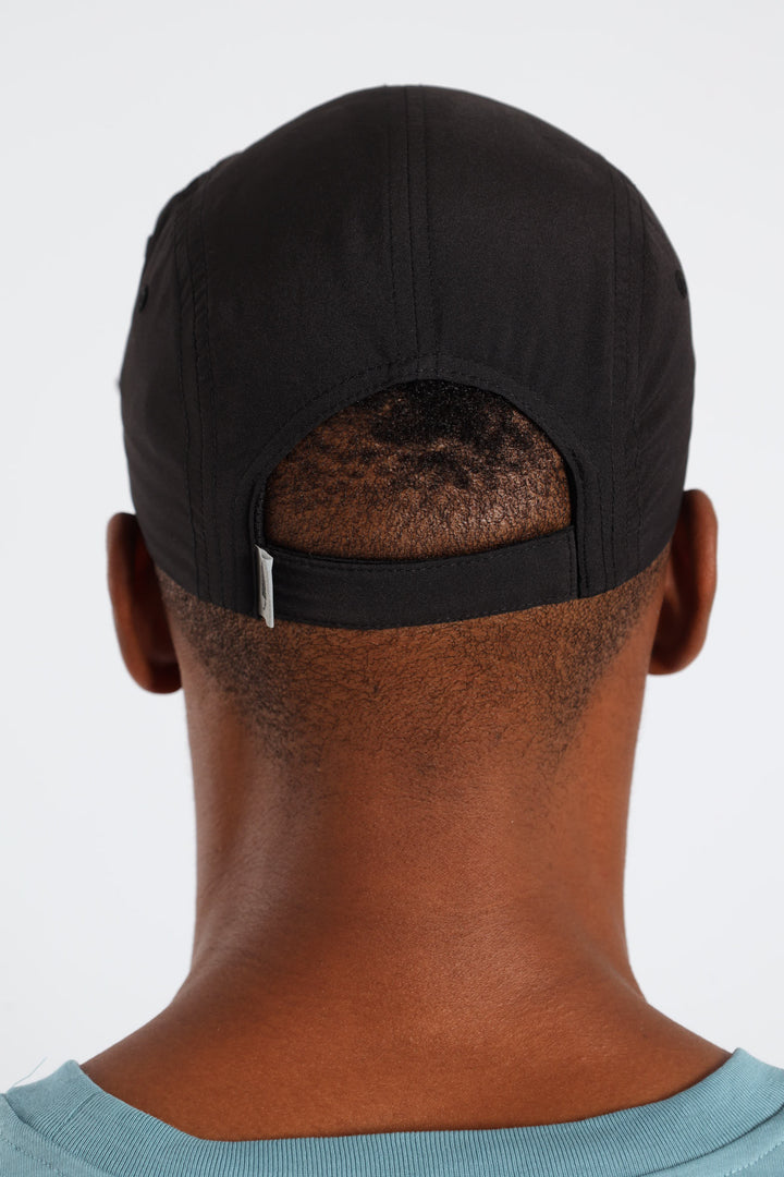 Essential Running 5 Panel Cap - Black
