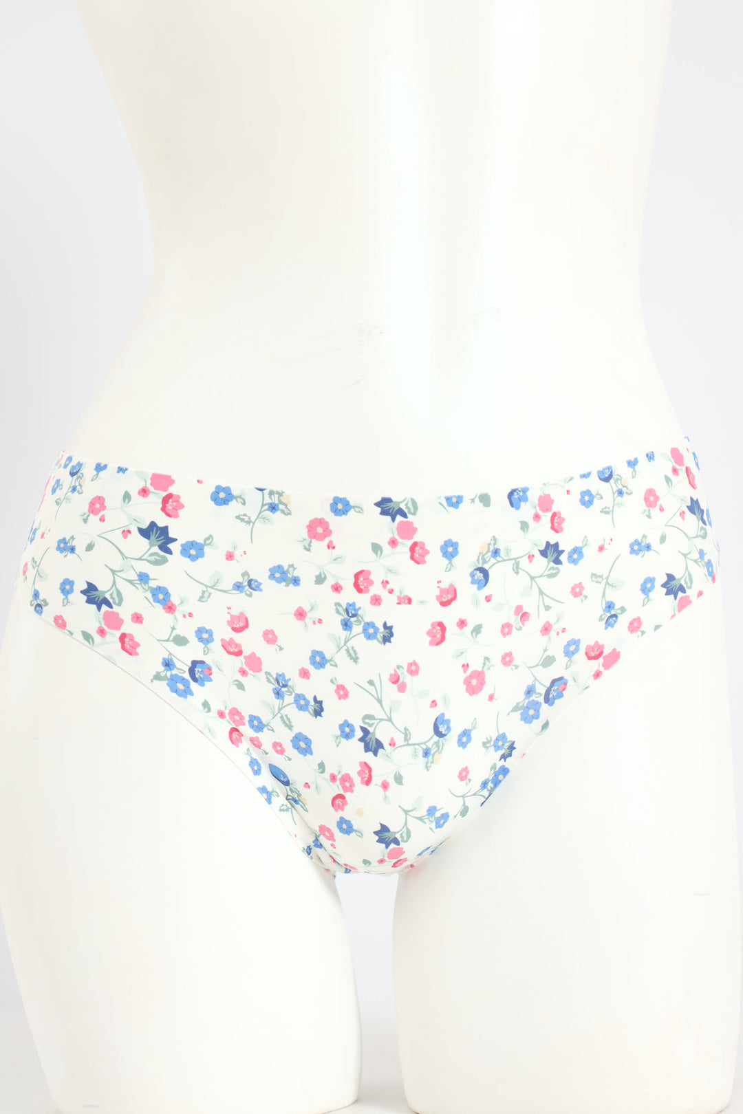 3 Pack Seamless Bikini Panties - Floral/Green/Blue