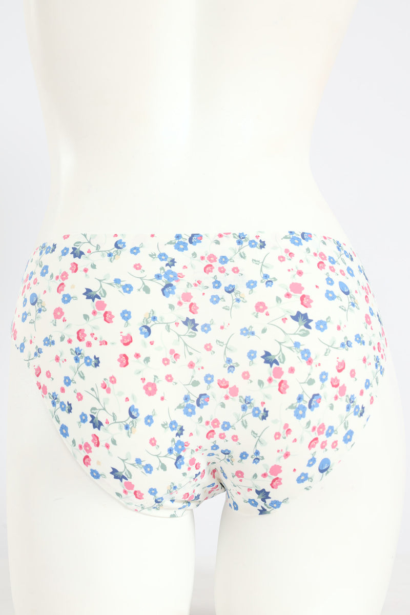 3 Pack Seamless Bikini Panties - Floral/Green/Blue