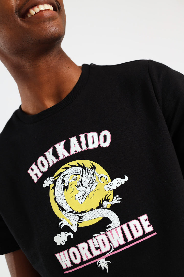 Boys Hokkaido Fleece Crew Top - Black