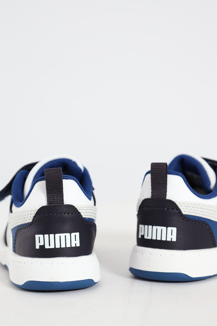 Pre-Boys Rebound V6 Lo Sneaker - White/Black