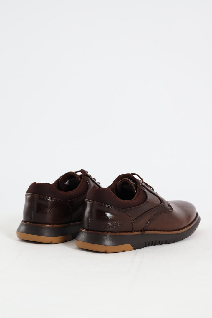Padded Collar Smart Casual Shoe - Brown