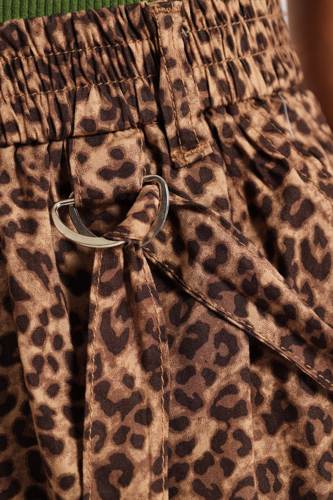 Girls Leopard Cargo Skirt - Multi