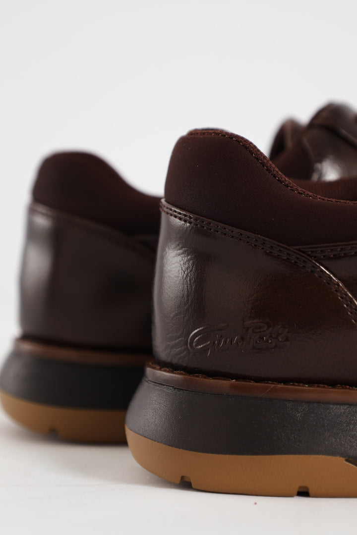 Padded Collar Smart Casual Shoe - Brown