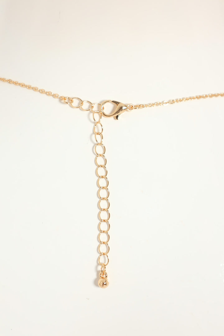 2 Pack Pearl Enamel Clover Stud & Pendant - Gold/White