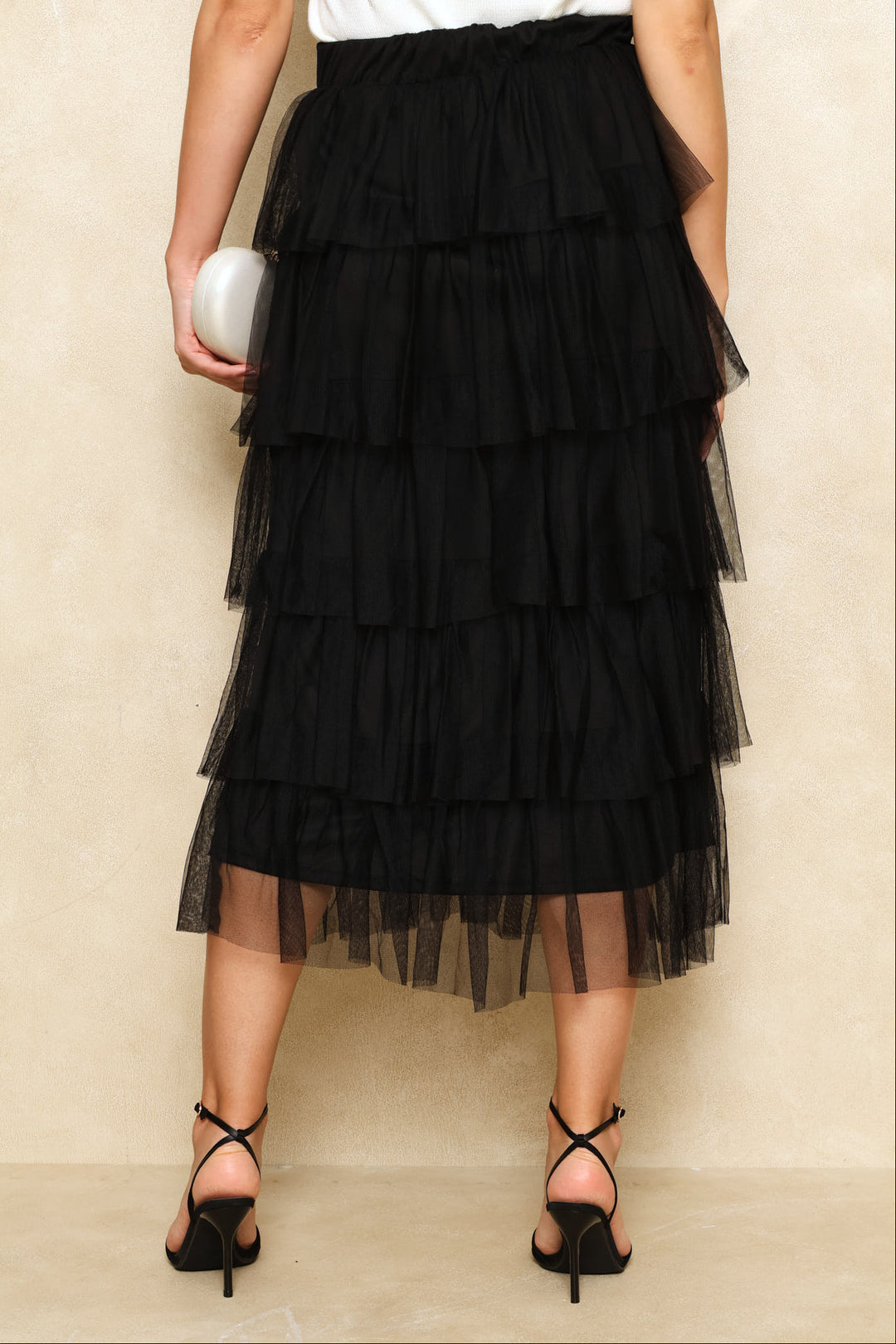 Multi Tiered Rara Maxi Skirt - Black