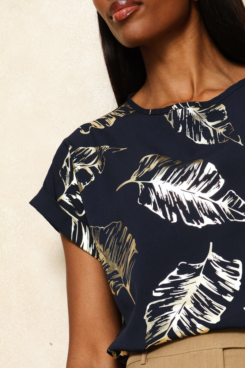 Short Sleeve Formal Tee - Dark Navy