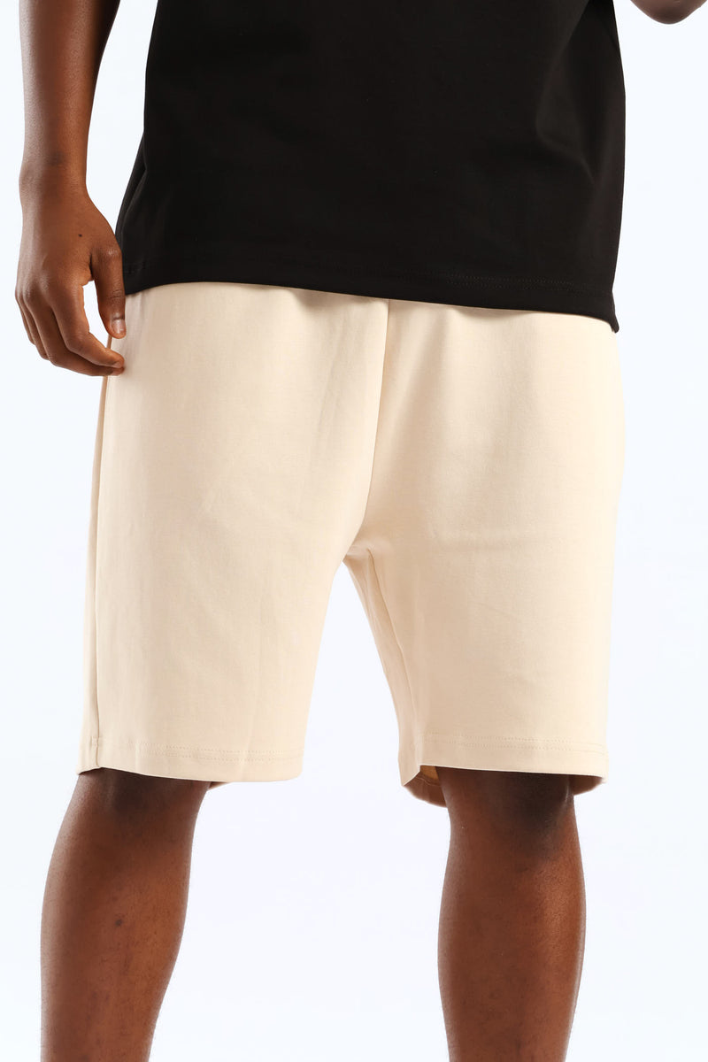 Interlock Pull On Shorts - Stone