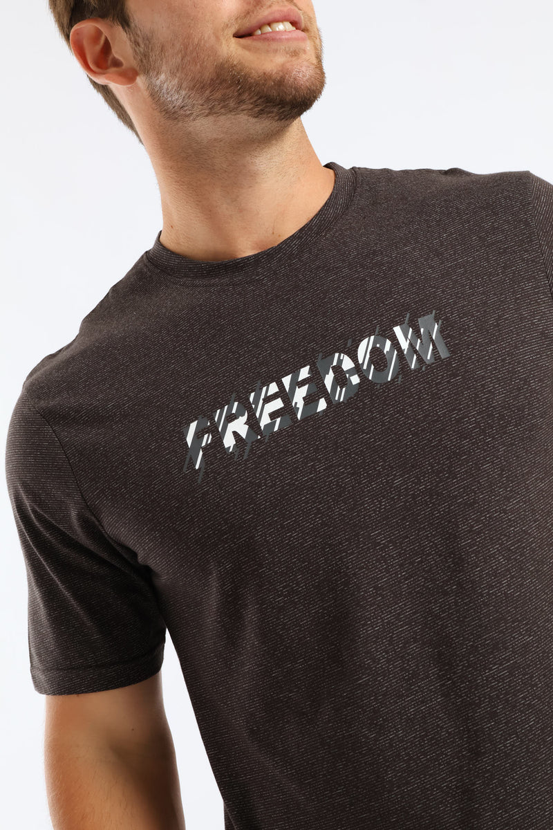 "Freedom" Pyjama Tee - Charcoal