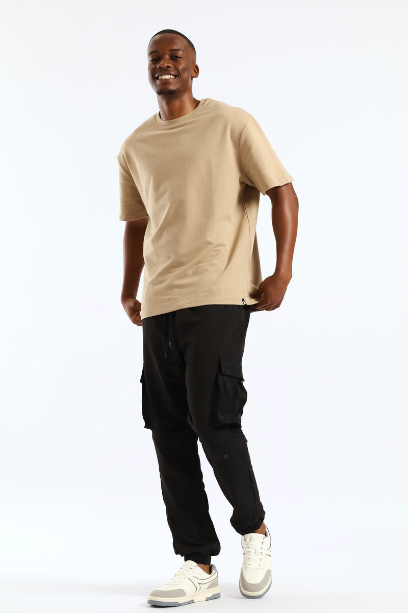 Nylon Multi Pocket Jogger - Black