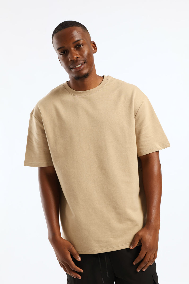 Boxy Basic Tee - Taupe
