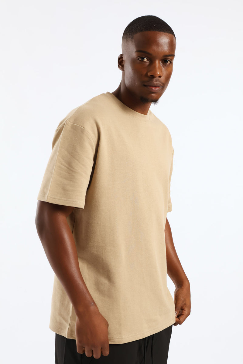 Boxy Basic Tee - Taupe