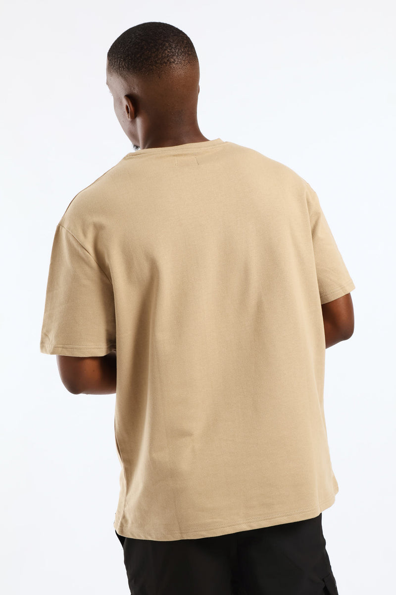 Boxy Basic Tee - Taupe