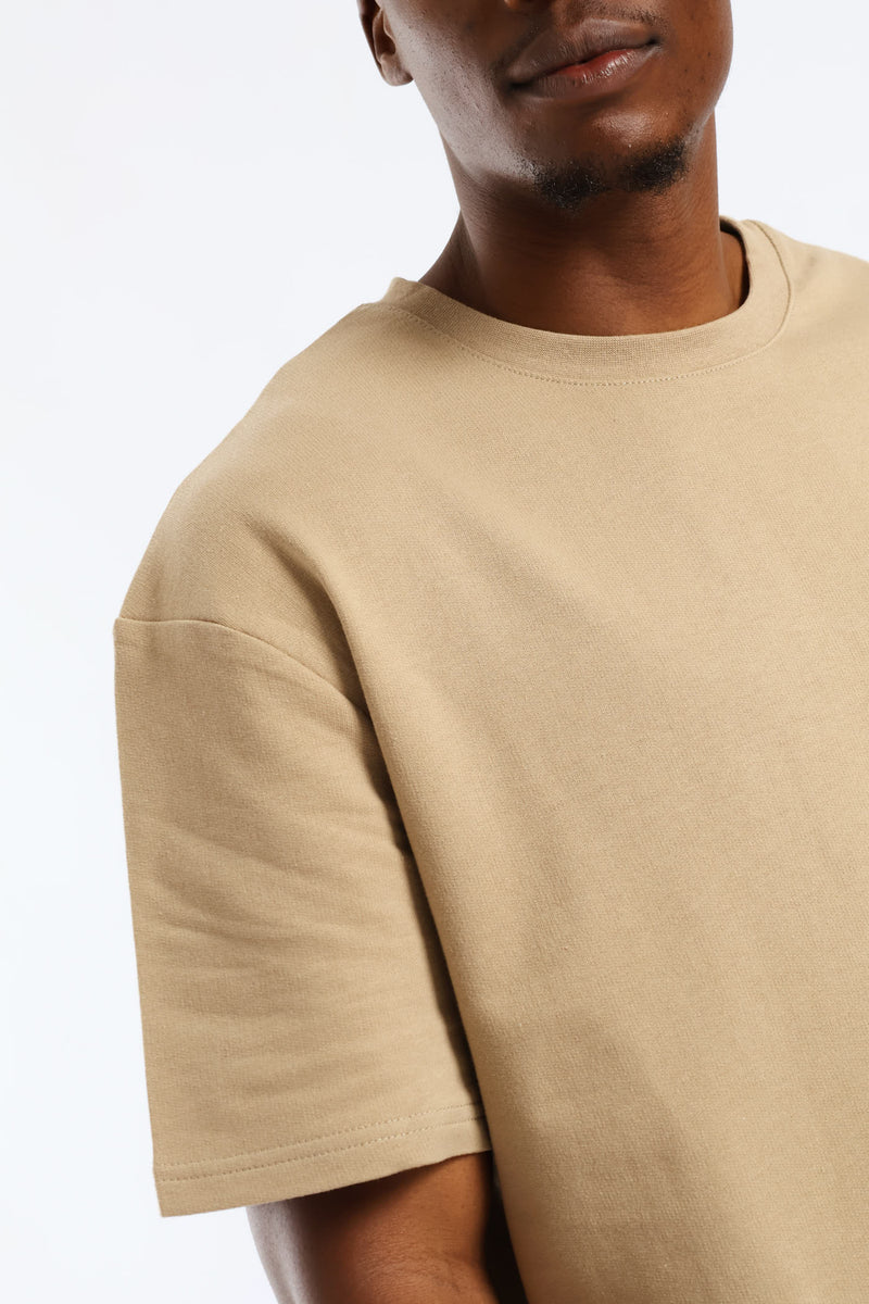 Boxy Basic Tee - Taupe