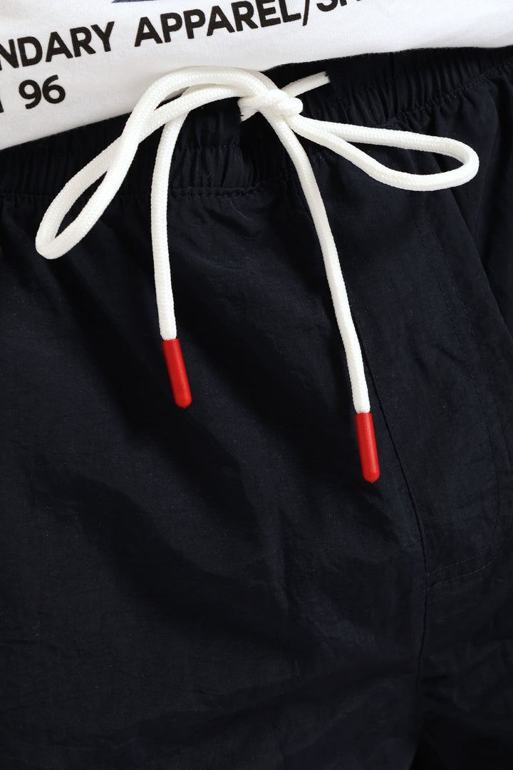 Crown Applique Swim Short - Navy