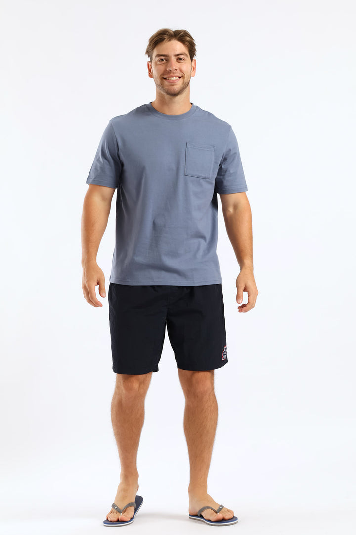 Heavy Weight Pocket Tee - Airforce