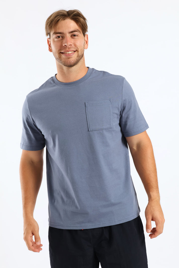 Heavy Weight Pocket Tee - Airforce