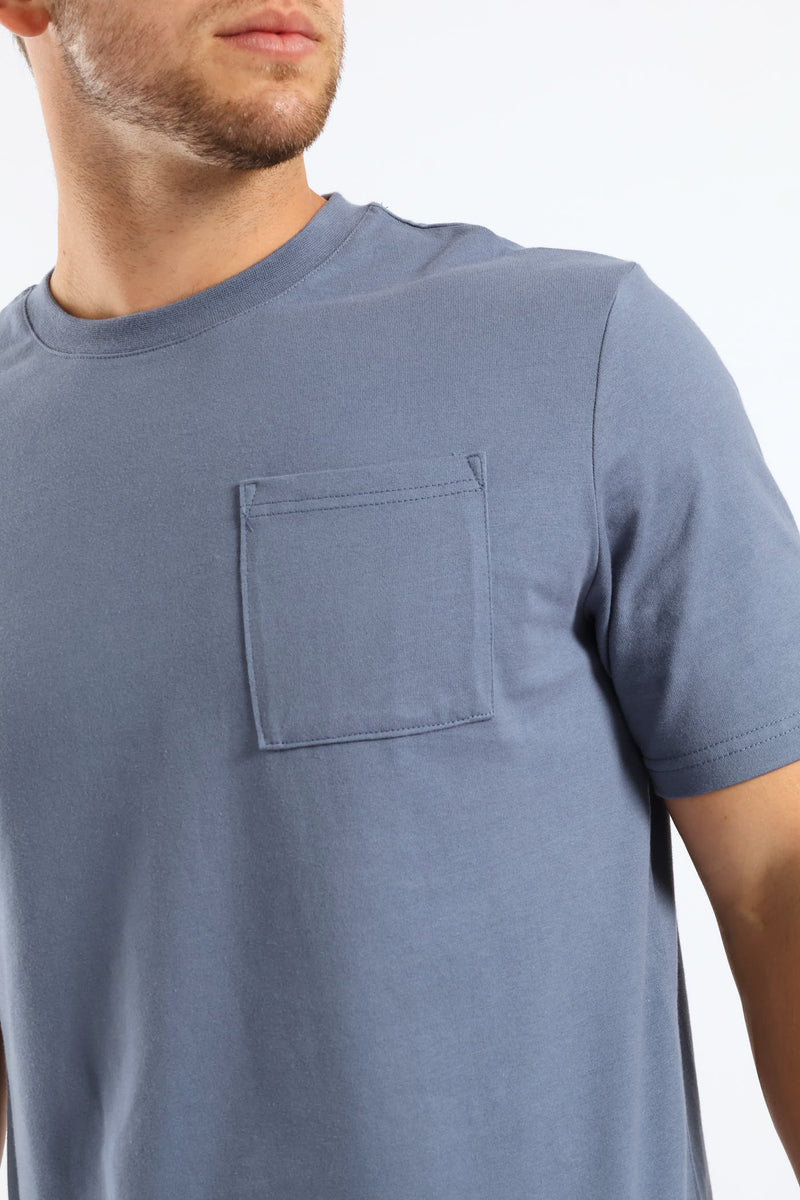 Heavy Weight Pocket Tee - Airforce