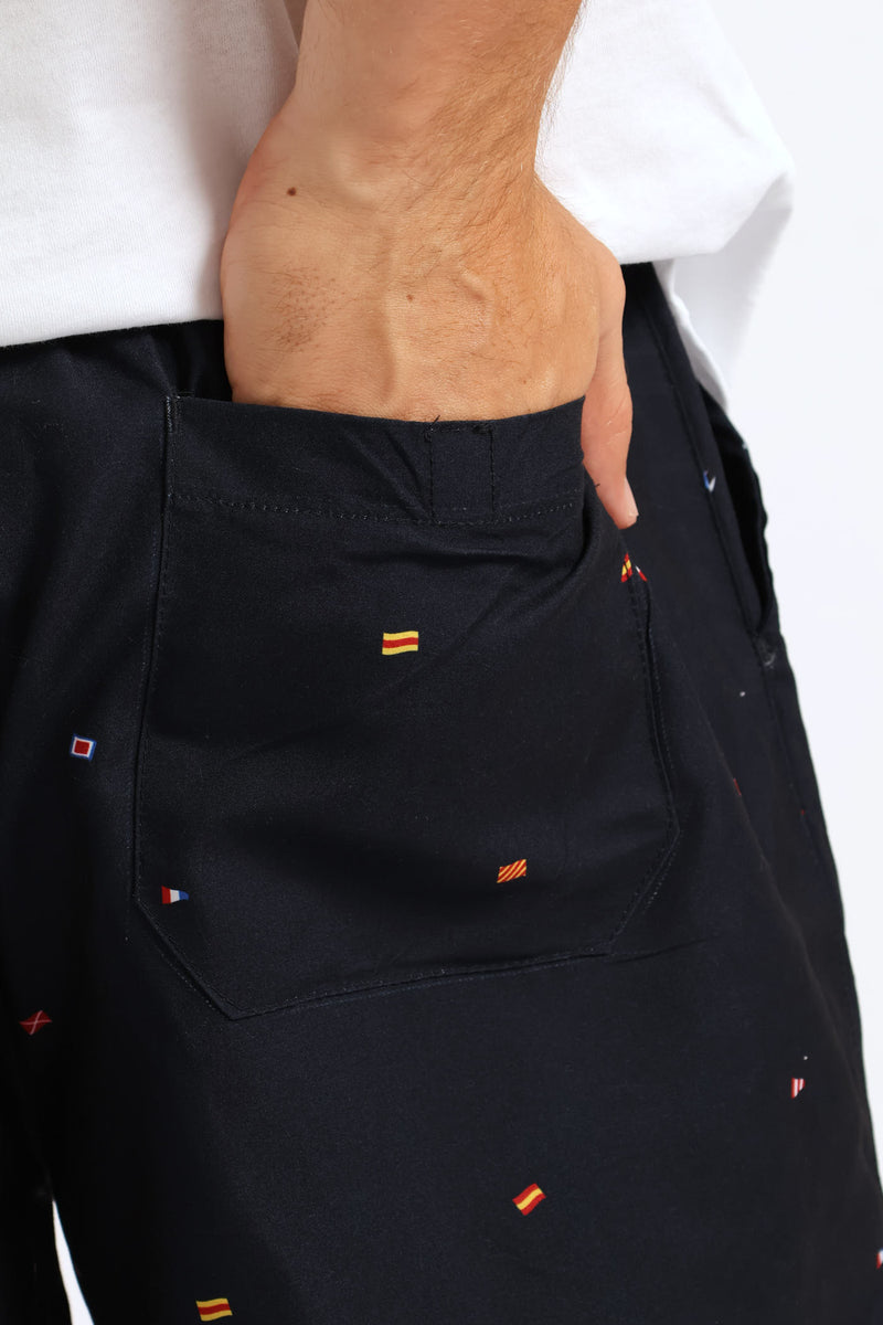 Flag Swim Short - Navy