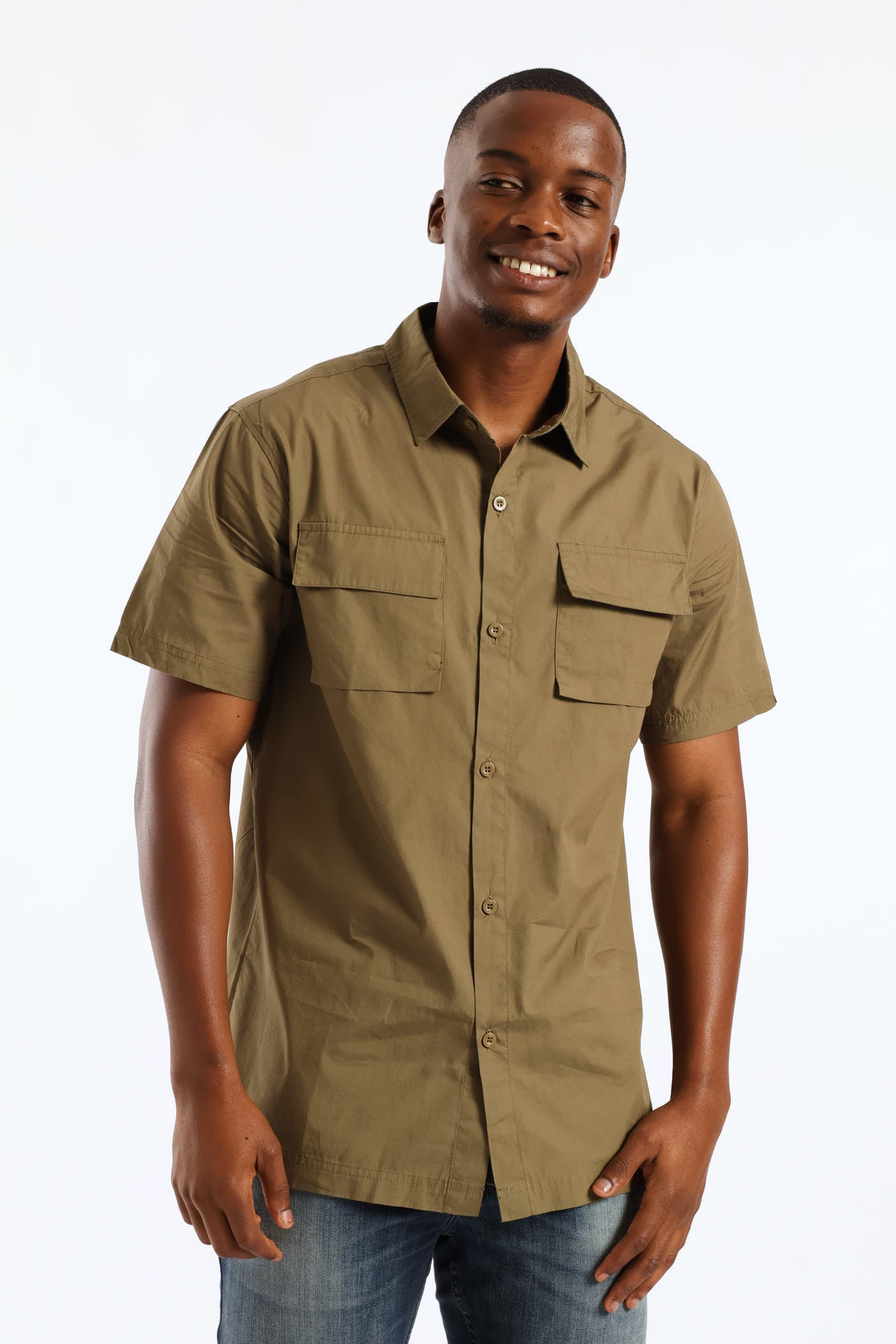 BUTCHER PRODUCTS UTILITY SHIRT OLIVE　 42 Mens Utility Shirts - Olive – Edgars