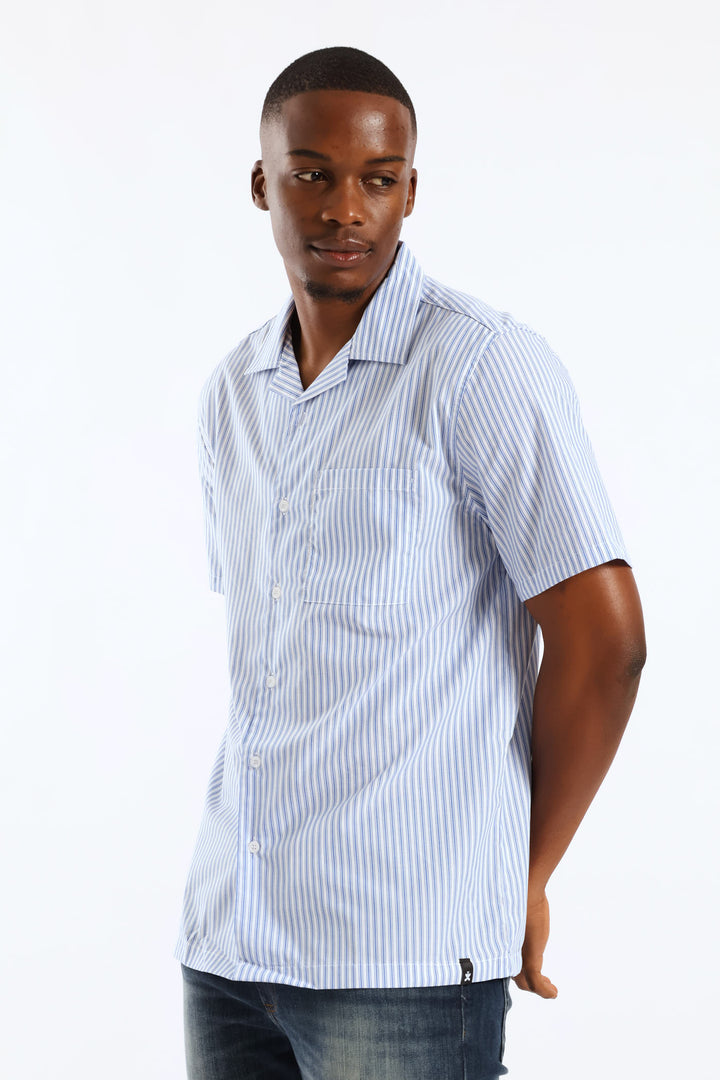 Stripe Boxy Shirt - Blue/White
