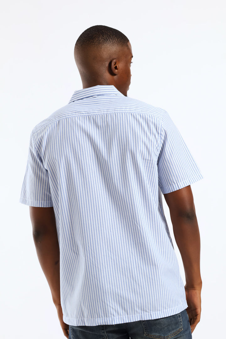 Stripe Boxy Shirt - Blue/White