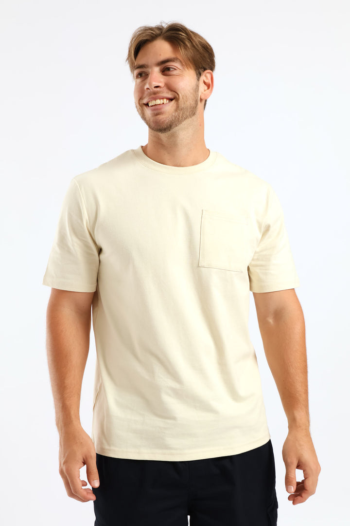 Heavy Weight Pocket Tee - Ecru