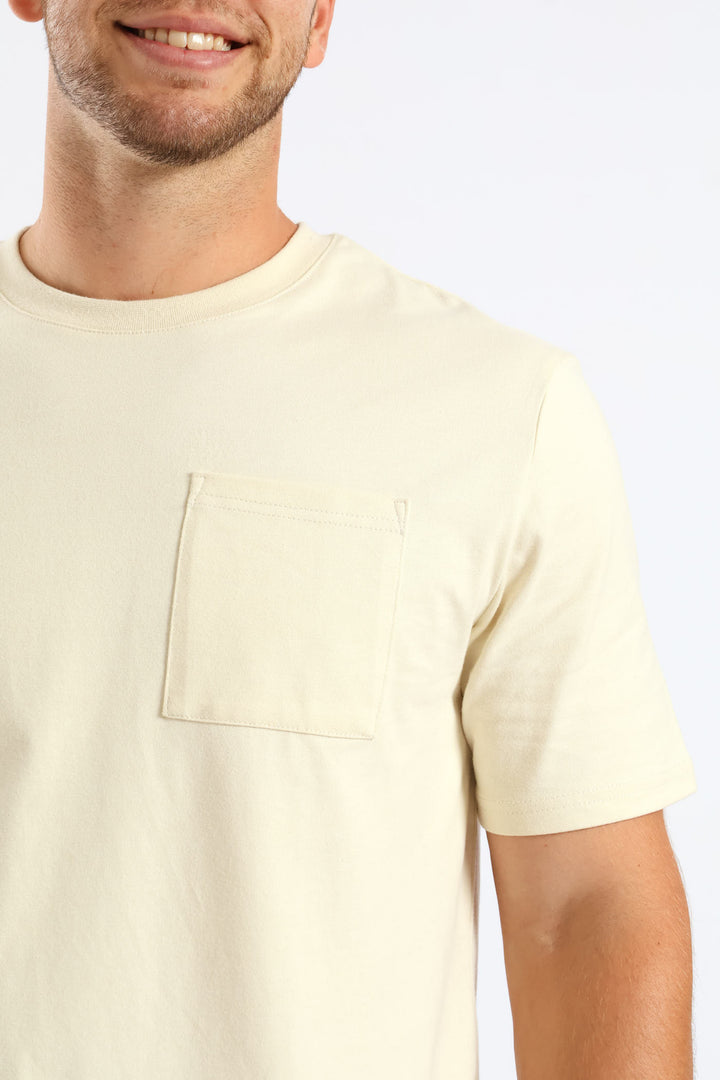 Heavy Weight Pocket Tee - Ecru