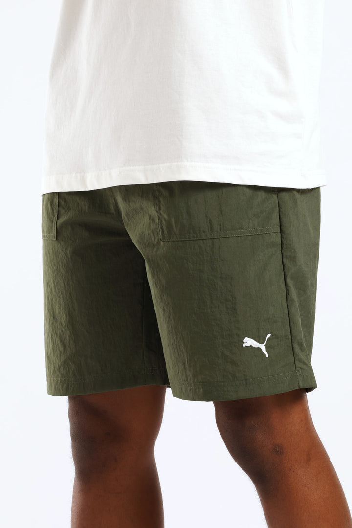 Nylon Shorts - Forest Green