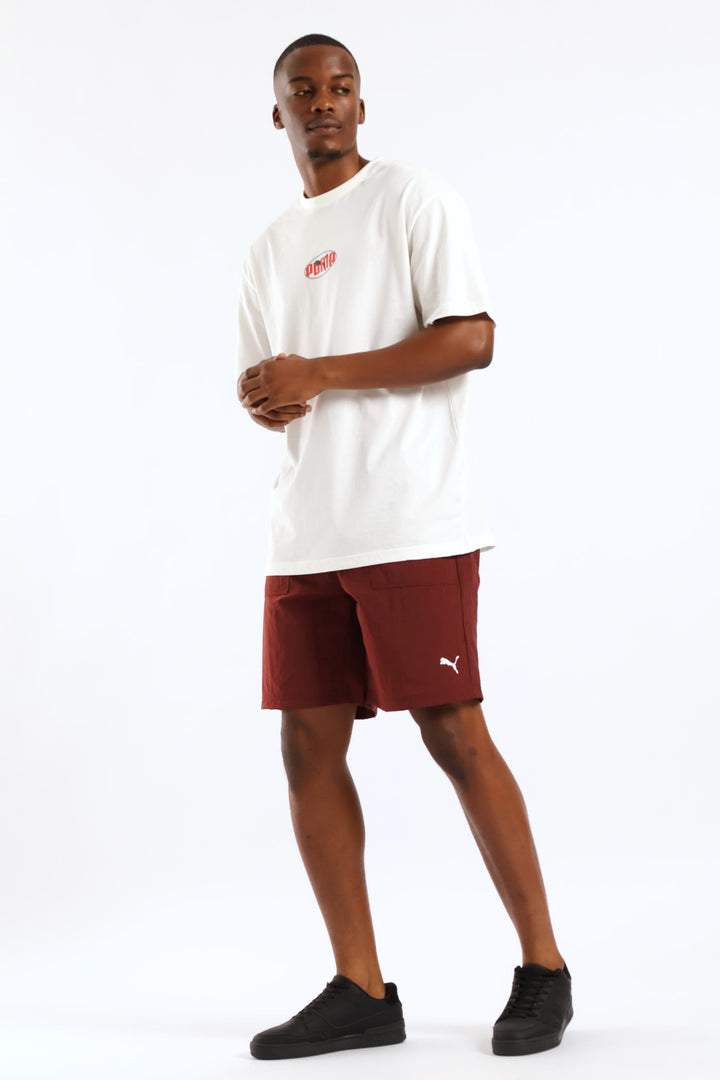 Nylon Shorts - Burgundy