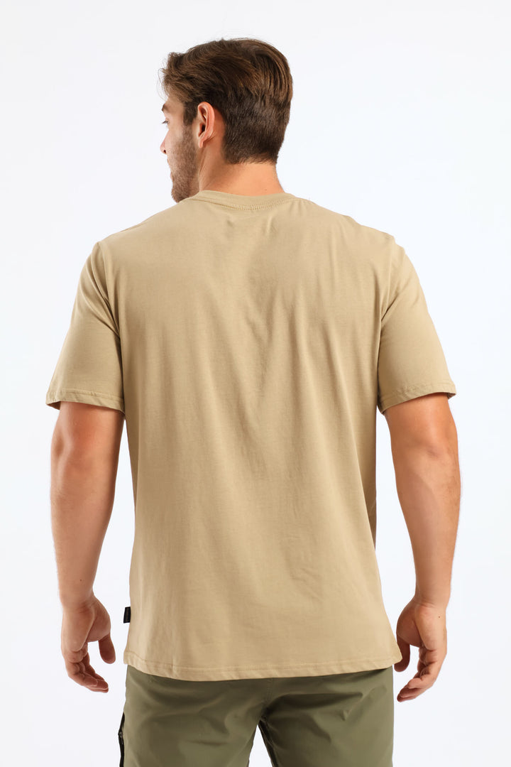 Premium Denim Brand Tee - Stone